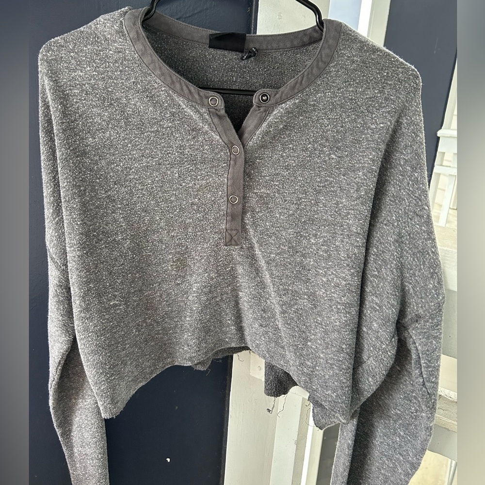 UO Out From Under Emmy Triblend Henley Top